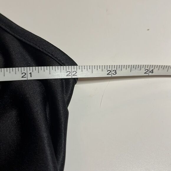 LOVEU. DEAR black and blue mini dress/tunic bare shoulders high neckline size XL - Picture 10 of 11